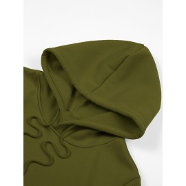 [Personalized Hoodie] Personalized Men's Hoodie - Customizable Photo/Text Front & Back, Navy Blue with White Lettering, All-Season Comfort Fit, Casual Sporty Design for Halloween Christmas Gifts, Durable Casualwear