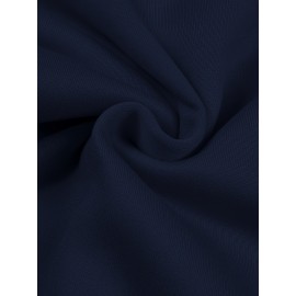 [Personalized Hoodie] Personalized Men's Hoodie - Customizable Photo/Text Front & Back, Navy Blue with White Lettering, All-Season Comfort Fit, Casual Sporty Design for Halloween Christmas Gifts, Durable Casualwear