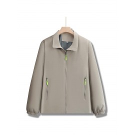 Men'S Heavy-Duty Hooded Jacket - Full-Zip Outdoor Coat with Full-Zip Front Closure, Stand Collar & Zippered Pockets - Windproof & High Quality Winter Jacket for Hiking, Running, Camping, Casual Attire - Thermal Insulated Winter Coat for Men - Ideal