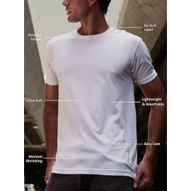 Funny Brainrot Mens T-Shirt | Crew Neck, Medium Stretch Fabric, Print Pattern, Suitable for All Seasons and Various Occasions