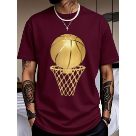 Men's Black 100% Cotton Short Sleeve T-Shirt - Loose Fit Summer Casual Crew Neck Tee with Breathable Fabric, Classic Round Neck & Relaxed Style for Casual Attire, Machine Washable Top