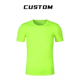Men's Custom Gym T-Shirts Personalized with Your Logo/Photo/Text - Quick-Dry Breathable Fabric, Custom Fit for Team Uniforms, Fitness Training & Corporate Events - Upload Your Own Design for Branding & Gifts - Machine Washable Athletic Shirts - Round Neck Geometric Pattern for Men - Ideal for Workouts & Team Wear - Soft & Comfortable Custom Short Sleeve T-Shirt, Customised T Shirt