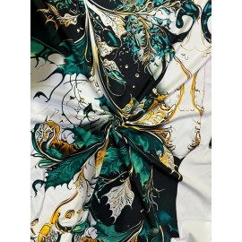 Men'S Slim Fit 3D Floral Print Long Sleeve Shirt - Red/Black/Golden/White/Grey/Blue/Brown, Pointed Collar & Chest Pocket, Machine Washable, Tailored for Business, Evening & Semi-Formal Wear, Spring/Autumn Dress Shirt with Vibrant Floral Pattern