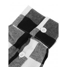 Trendy Checkered Vintage Plaid Colorblocking Men'S Casual Shirt with Chest Pocket, Grid Pattern Top for Spring and Autumn Wear, Comfortable Stylish Design