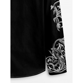 Men'S Western Cowboy Shirt - Non-Stretch Polyester Formality - Button-Up Long Sleeve with Classic collar - Rustic Western Style Blouse for Ranch, Themed Events, Casual Attire - Durable Cowboy Attire, Country Boy Outfit, Ranch Clothing, Floral Print Design, Sturdy Construction, Casual Wearers