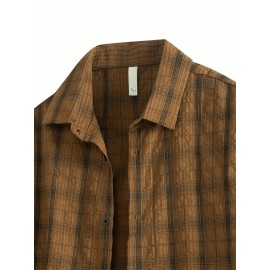 [Trendy Summer Shirt] Trendy Men's Summer Plaid Shirt | Short Sleeved Casual Loose Versatile Top Coat