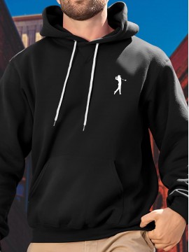Golf Pattern Print, Stylish Hooded Sweatshirt for Casual Sports Wear.