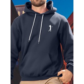 Golf Pattern Print, Stylish Hooded Sweatshirt for Casual Sports Wear.